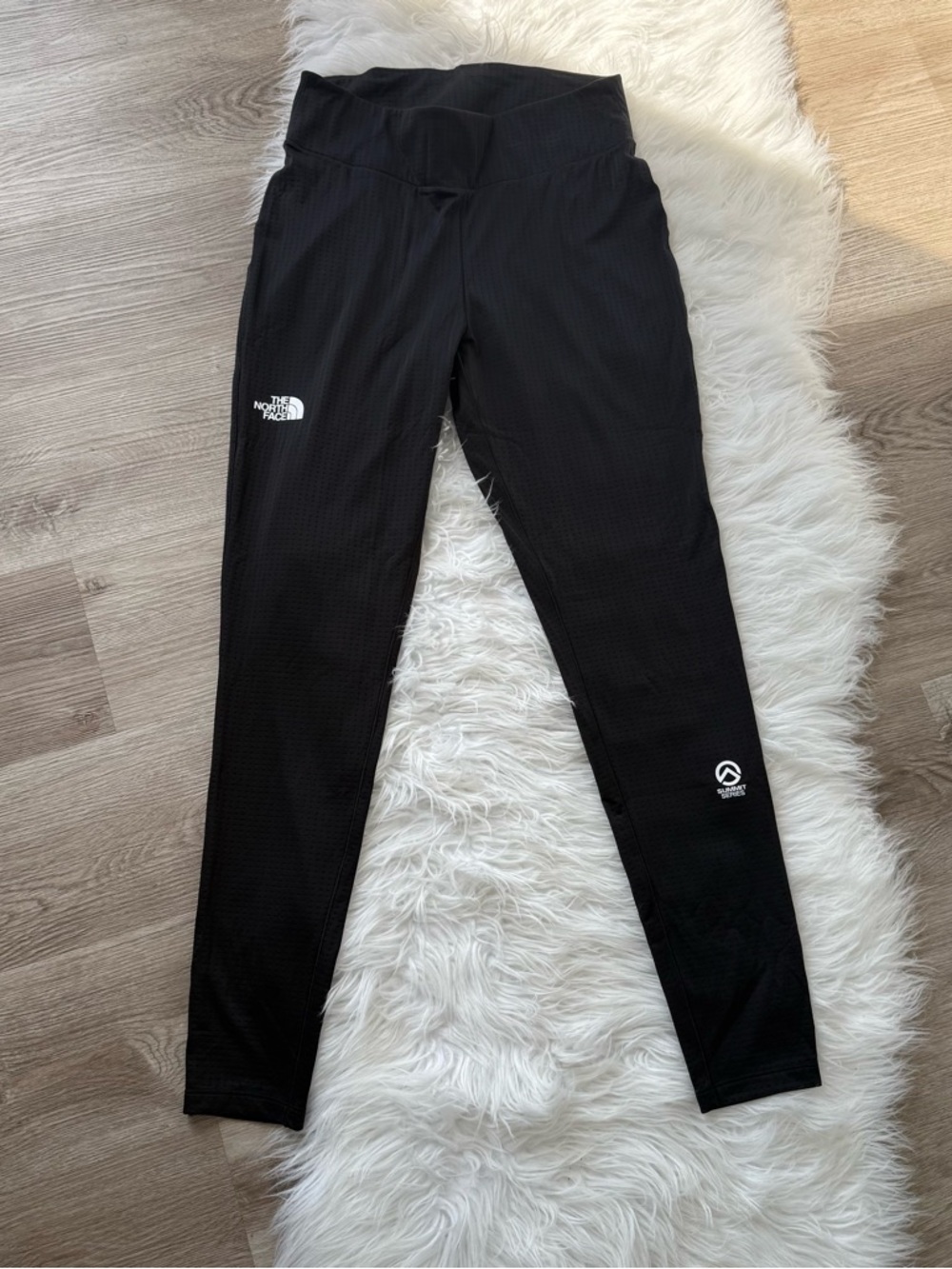 The North Face Black Woman's Performance Leggings with Reflective Logos